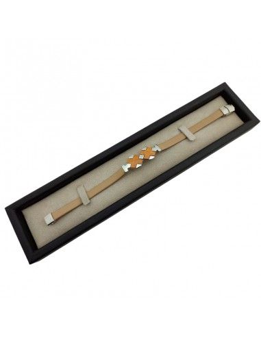 PULSERA LOTUS ACERO-MADERA