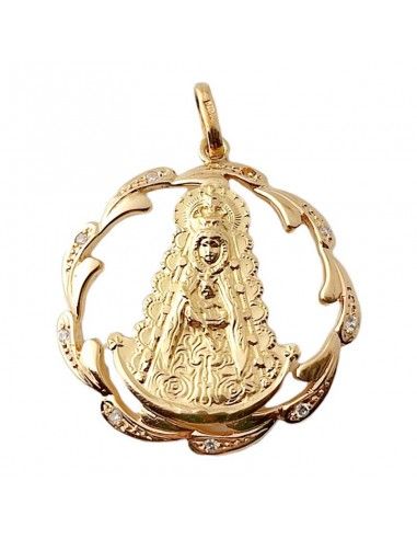 MEDALLA REDONDA V. DEL ROCIO ORO 18K