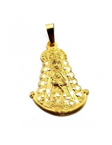 MEDALLA SILUETA VIRGEN DEL ROCIO ORO 18K