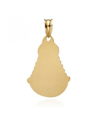 MEDALLA SILUETA VIRGEN DEL ROCIO ORO 18K