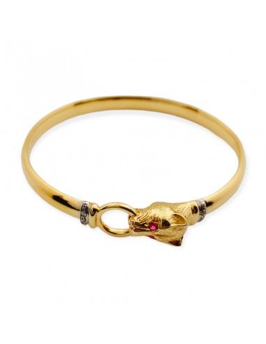 PULSERA CABEZA DE PANTERA ORO 18k