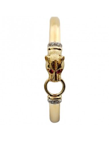 PULSERA CABEZA DE PANTERA ORO 18k