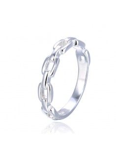 ANILLO ESLABÓN PLATA MUJER