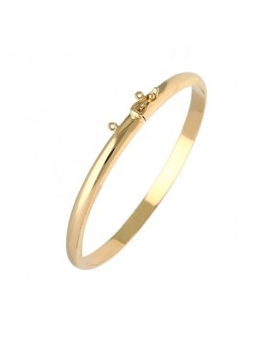 PULSERA MEDIA CAÑA LISA ORO 18k 5.7 mm