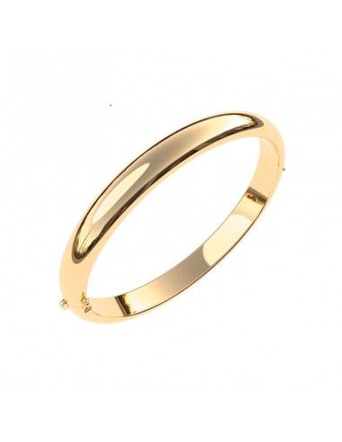 PULSERA MEDIA CAÑA LISA ORO 18k 7.8 mm
