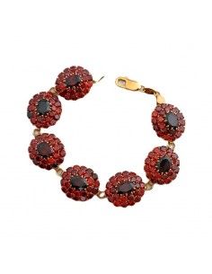 PULSERA GRANATE ORO 18k