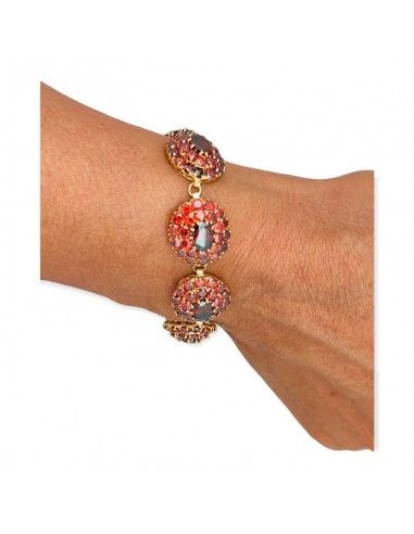PULSERA GRANATE ORO 18k