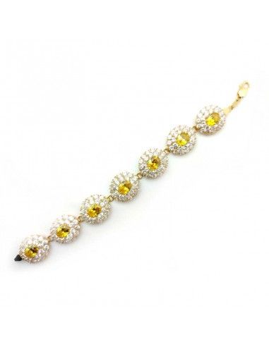 PULSERA TOPACIO AMARILLO ORO 18k