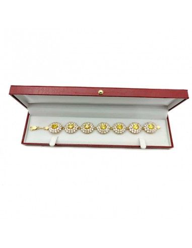 PULSERA TOPACIO AMARILLO ORO 18k