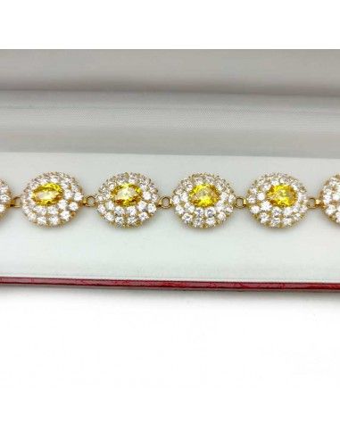 PULSERA TOPACIO AMARILLO ORO 18k