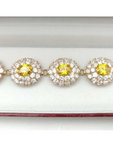 PULSERA TOPACIO AMARILLO ORO 18k
