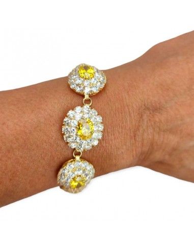 PULSERA TOPACIO AMARILLO ORO 18k