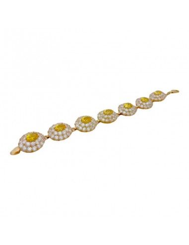 PULSERA TOPACIO AMARILLO ORO 18k