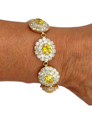 PULSERA TOPACIO AMARILLO ORO 18k