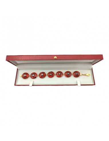 PULSERA GRANATE ORO 18k