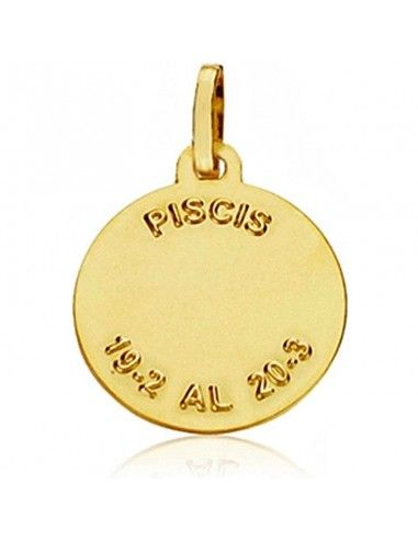 MEDALLA ORO 18K HOROSCOPO PISCIS 19.7mm