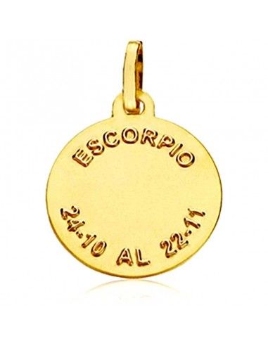 MEDALLA ORO 18K HOROSCOPO ESCORPIO