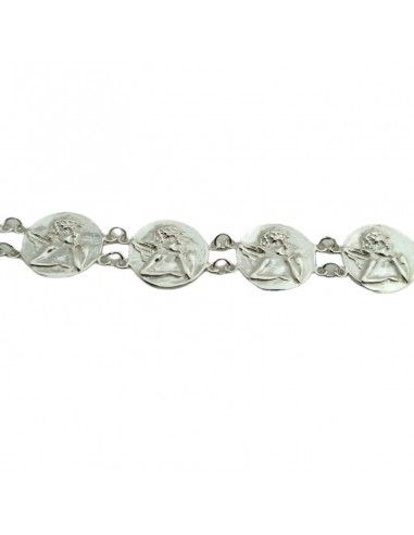 PULSERA MEDALLONES ANGEL PLATA