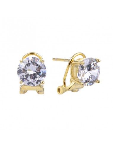 PENDIENTES CIRCONITA PLATA DORADA