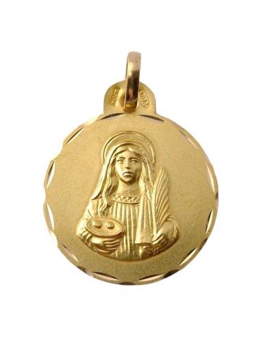 MEDALLA SANTA LUCIA ORO 18K