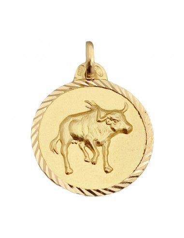 MEDALLA ORO 18K HOROSCOPO TAURO 19.7mm