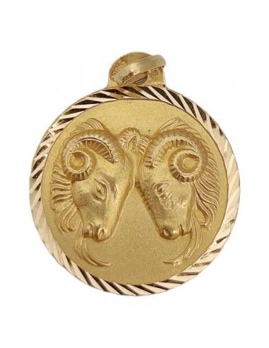 MEDALLA ORO 18K HOROSCOPO ARIES 19.7 mm