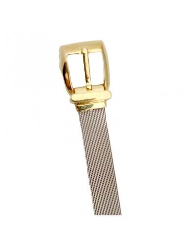 PULSERA MALLA CON HEBILLA ORO 18k