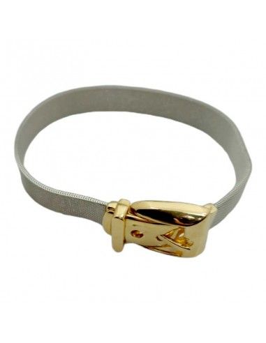 PULSERA MALLA CON HEBILLA ORO 18k
