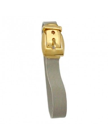 PULSERA MALLA CON HEBILLA ORO 18k