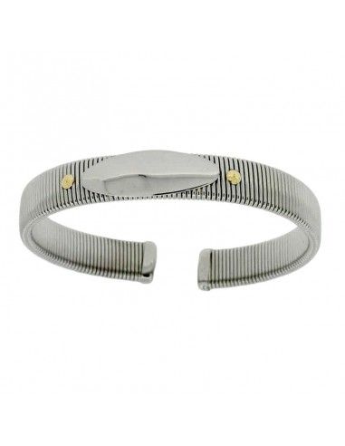 PULSERA DE ACERO-ORO GRABADO GRATIS