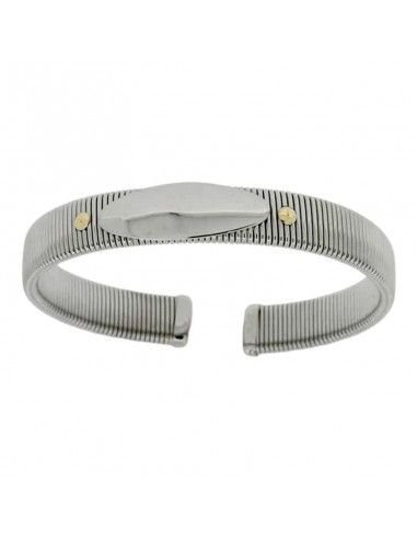 PULSERA DE ACERO-ORO GRABADO GRATIS