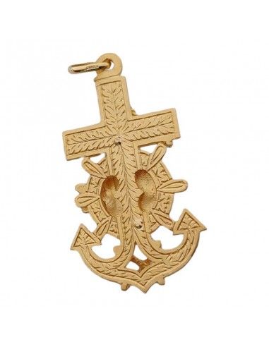 CRUZ MARINERA VIRGEN DEL CARMEN ORO 18K