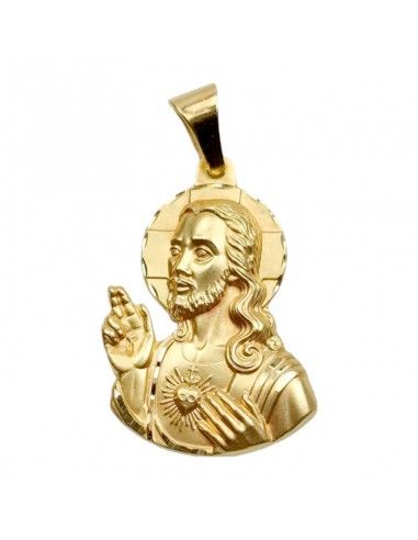 MEDALLA SAGRADO CORAZÓN ORO 18K