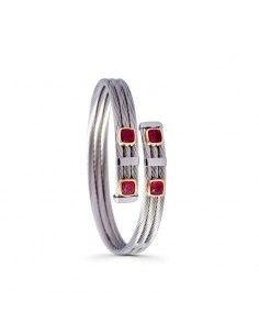 PULSERA DE MUJER PIEDRAS RUBÍ