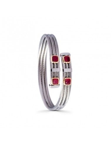 PULSERA DE MUJER PIEDRAS RUBÍ