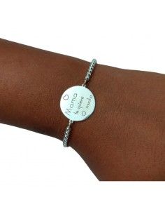PULSERA PLATA MAMA TE...