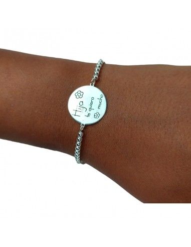 PULSERA PLATA HIJA TE QUIERO MUCHO