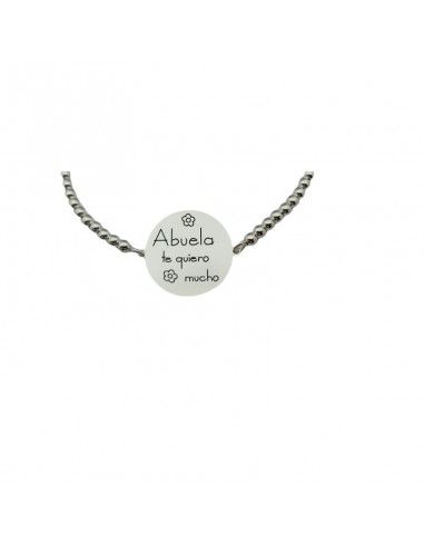 PULSERA PLATA ABUELA TE QUIERO MUCHO