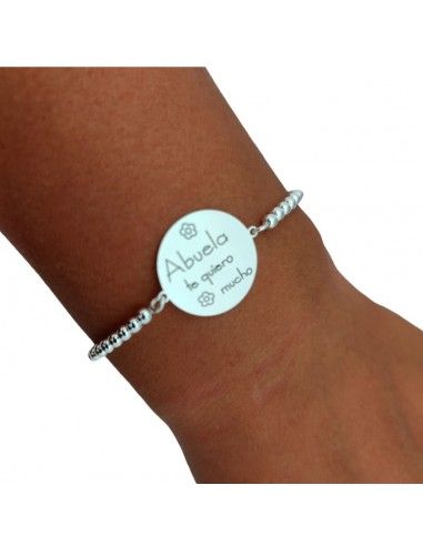 PULSERA PLATA ABUELA TE QUIERO MUCHO