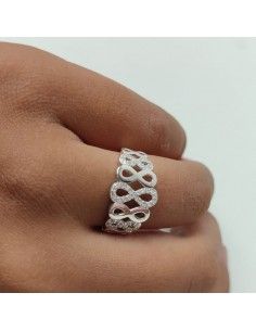 SORTIJA DE PLATA INFINITO 2