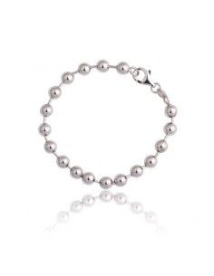 PULSERA PLATA BOLAS 5 mm