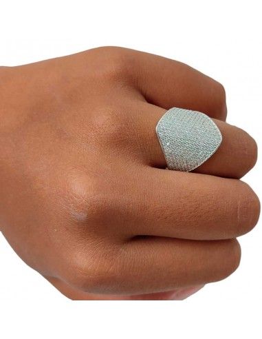 SORTIJA DE MUJER PLATA CON CIRCONITAS