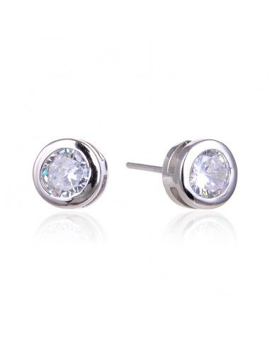 PENDIENTES CIRCONITA CHATON 6mm