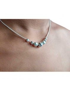 GARGANTILLA BOLAS DE PLATA