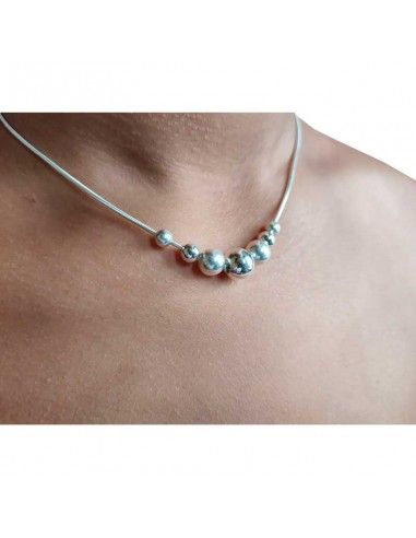 GARGANTILLA BOLAS DE PLATA