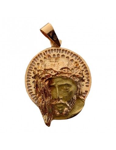 MEDALLA CABEZA DE CRISTO DE ORO 18K