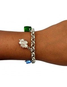 PULSERA PLATA CON COLGANTES