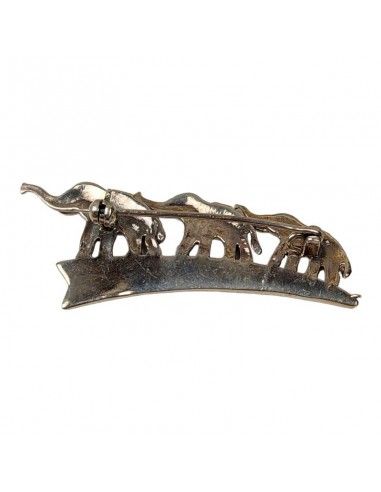 BROCHE TRES ELEFANTES PLATA CON...