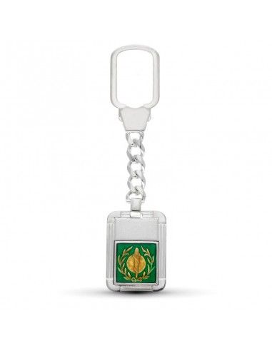 LLAVERO DE  PLATA CON INSIGNIA MEDICINA