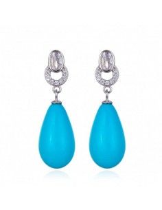 PENDIENTES LARGOS CON PERLA...